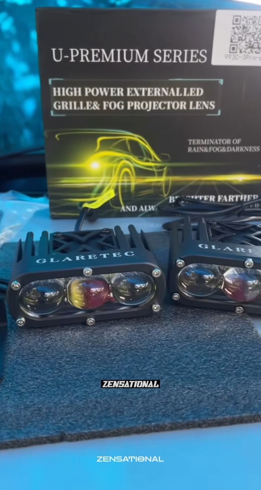 GLARE TECH 3 Lens Auxiliary Lamp 180W 400M Range